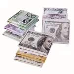 Fashion Design ! Unisex Currency Money Print Wallet US Dollar Pound Yen Bill Pattern Purse Bifold Credit Card Holder Women Man