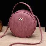 Design Fashion Women Round Bag Leather Women's Circular Crossbody Shoulder Messenger Bags Ladies Purse Female Bolsa Handbag