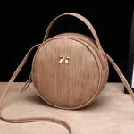 Design Fashion Women Round Bag Leather Women's Circular Crossbody Shoulder Messenger Bags Ladies Purse Female Bolsa Handbag