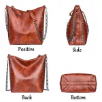 Designer Bags Famous Brand Women Bags 2020 Winter Leather Chains Tote Bag Ladies Rivet Bucket Messenger Shoulder Bag Sac A Main