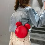 Disney Cartoon Princess Lady Handbag Shoulder Women PU Fashion Bag Messaleger Mouse Cute Round Bag Minnie Purses