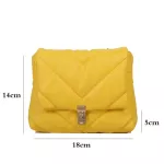 Down Cotton Women Handbag 2020 Fashion Soft Leather Rhomboid Women Shoulder Messenger Bags Chain Crossbody Bag Clutch Purse 2020