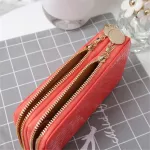 Double Zipper Wallet Bag For Women Female PU Leather Long Phone Card Holder Coin Pocket Clutch Purses Money Bags Fashion Handbag