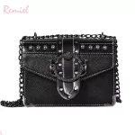 European Fashion Fashion Female Square Bag 2020 New Quality Pu Leather Women's Designer Handbag Rivet Lock Chain Shoulder Messenger Bags