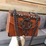 European Fashion Fashion Female Square Bag 2020 New Quality Pu Leather Women's Designer Handbag Rivet Lock Chain Shoulder Messenger Bags