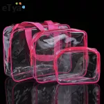 eTya Transparent PVC Bags Travel Organizer Clear Makeup Bag Women Cosmetic Bag Beauty Case Toiletry Tote Make Up Pouch Wash Bags