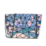 DIOMO New Laser Glitter Small Shoulder Bag Women Messenger Bag Geometric Chain Bags Teenager Girl Rainbow Color Handbag
