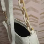 Fashion Acrylic Chain Women Baguette Armpit Bag Vintage Alligator Leather Ladies Shoulder Crossbody Bags Female Purses Handbags