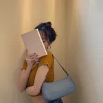 Fashion Acrylic Chain Women Baguette Armpit Bag Vintage Alligator Leather Ladies Shoulder Crossbody Bags Female Purses Handbags