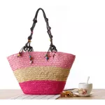 Fashion Hand Woven Straw Bag Summer Sea Star Rattan Beach Bags Large Capacity Shoulder Bag Handbags Tote for Women Ladies