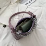 Fashion Design Women's Armpit Handbags Crocodile Pattern PU Leather Ladies Baguette Bag High Quailty Clutch Small Shoulder Bags