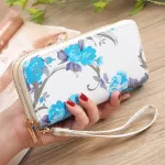 Fashion Floral Ladies Women Leather Wallet Long Zip Purse Card Holder Case Clutch Phone Handbag