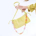 Fashion Acrylic Chain Messenger Bag for Women High Quality Pleated Soft Underarm Bag Female Handbags Lady Brands PU Shoulder Bag