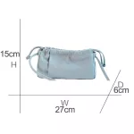 Fashion Acrylic Chain Messenger Bag for Women High Quality Pleated Soft Underarm Bag Female Handbags Lady Brands PU Shoulder Bag