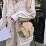 Fashion Hexagon New Mulit Style Straw+PU Chain Messenger Bags Women Summer Rattan Handmade Woven Beach Boho Bags bolso feminina
