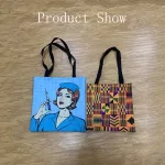 Woman Multi-Function Women Handbag Foldable Reusable Ca Canvas Ng Bag Puy Dachnd Print Oulder Bag