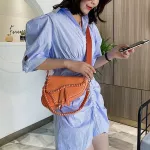 New Style Women Oulder Crossbody Bag Wern Style Square Sg Handbag For Fe Envelope Saddle Bag