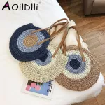 Round Straw Bags Women Mmer Rattan Bag Handmade Wen Beach Cross Body Bag Circle Bohia Handbag Bi Bolso Pa
