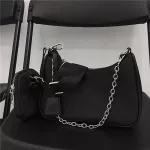 New B Oulder Bag For Women Nylon Chains Crossbody Bag Large Capacity Mesger Bag 2pcs Daily Lady Handbag