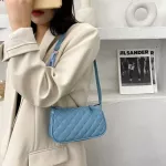 PU Leather Oulder Baguette Bag for Women Handle Bag Women Retro Handbag Vintage Bags Fe sml Chain Handbags and SE