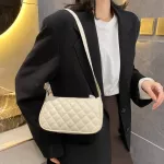 PU Leather Oulder Baguette Bag for Women Handle Bag Women Retro Handbag Vintage Bags Fe sml Chain Handbags and SE