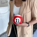 Funny Mini Billiards Bag Women Oulder Bag Letter Printed Round Crossbody Bag Pu Leather Ses For Fe Handbag