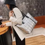 New Winter Large Capacity Tote Bag For Women Daily Waterproof Bags Sp Pad Cn Oulder Bag Fe Warm Down Handbags