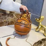 Geoc Basetbl Zip Bags Women's Bag Crossbody Bag Pu Leather Handbags Chain Round Totes Fe Oulder Mes