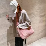 Winter H Oulder Bags For Women F Fur Crossbody Bag Solid Cr Warm Mesger Bag Bolsa Finina