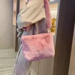 Winter H Oulder Bags For Women F Fur Crossbody Bag Solid Cr Warm Mesger Bag Bolsa Finina