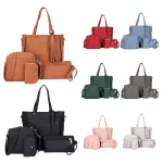 Thinthendo 4pcs Women Lady Handbag Oulder Bags Tote Se Mesger Satchel Set