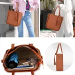 Thinthendo 4pcs Women Lady Handbag Oulder Bags Tote Se Mesger Satchel Set