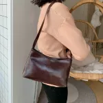 Solid Cr Oulder Bags Women Leather Vintage Bag Zip Mesger Pac Style Bolsa Finina Retro Totes Se And Handbag