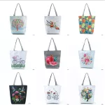 Miyahouse Vintage Flor Print Women Beach Bags Canvas Fe Tote Handbags Birds Design Lady Oulder Bags Ng Bag