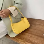 Handbag Ladies Retro Handbag Pu Leather One-Oulder Armpit Retro Handbag Fe Sml Underarm Bag