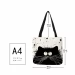 Customized Cute Cat Printing Women Handbag en Tote Bags with Print Logo Ca Traveg Beach Bags