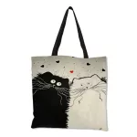 Customized Cute Cat Printing Women Handbag en Tote Bags with Print Logo Ca Traveg Beach Bags