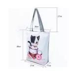 Miyahouse Cute Panda Design Canvas Tote Handbags For Fe Ca Mmer Beach Bags Hi Capacity Women Ng Bag