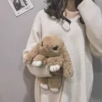 Cute H Bunny Rabbit Women Oulder Bags Cartoon Lady Chains Crossbody Bag Luxury F Fur Mesger Bag Sml Amim Ses