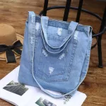 New Women's Denim Oulder Bag Cowgirl NG Bag Ladies and Women Torn Jeans Sol Design BOS BAG CA Handbag