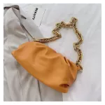 SF Day Clutch Thic Gold Chains PG Clip SE BAG Women Cloud Underarm Oulder Bag Pleated Baguette Pouch Totes Handbag