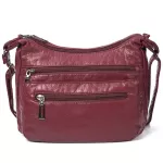 Annmouler Women Oulder Bag Soft Crossbody Bag For Girls Blue Multi-Pocets Mesger Bag Pu Leather Handbag Se