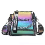 Laser Women Letter Oulder Bag Ins Popular Fe Handbag Holiday Pu Mesger Bags for Lady Design Exquisite Crossbody BUCET