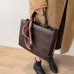 Hi-Quity Large-Capacity Stone Pattern Tote Bag Autumn And Winter New Women's Designer Mesger Handbag