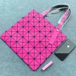 New Oulder Bags 6*6 Grid Japan Style Sequined Gge Fe Bag Adjustable Oulder Strap Women's Handbags Foldable Totes