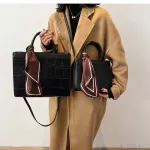 Hi-Quity Large-Capacity Stone Pattern Tote Bag Autumn And Winter New Women's Designer Mesger Handbag