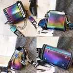 Laser Women Letter Oulder Bag Ins Popular Fe Handbag Holiday Pu Mesger Bags For Lady Design Exquisite Crossbody Bucet
