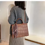 Hi-Quity Large-Capacity Stone Pattern Tote Bag Autumn And Winter New Women's Designer Mesger Handbag
