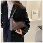 กระเป๋าบาแกตต์ สะพายไหล่ สีพื้น ดีไซน์เรียบหรู หนัง PU ใบเล็ก น้ำหนักเบา กระเป๋าถือGBiWANT