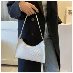 กระเป๋าบาแกตต์ สะพายไหล่ สีพื้น ดีไซน์เรียบหรู หนัง PU ใบเล็ก น้ำหนักเบา กระเป๋าถือGBiWANT